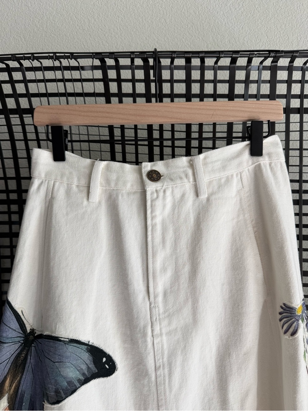 Free people Denim And Bone Floral Denim Maxi Skirt - Picture 4 of 8